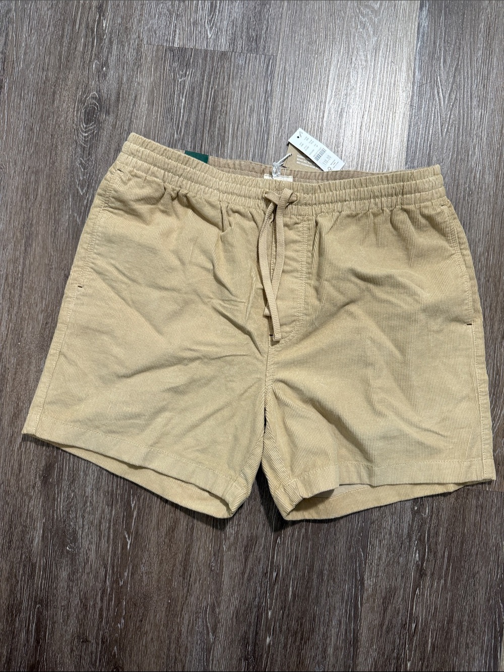NWT Men's J. crew Tan Corduroy Drawstring Shorts M